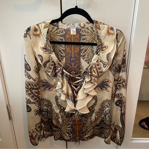 Cache vintage silk top size small
